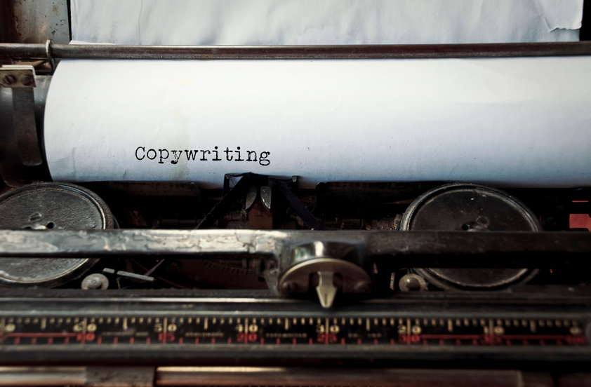 Typewriter caption: Copywriting